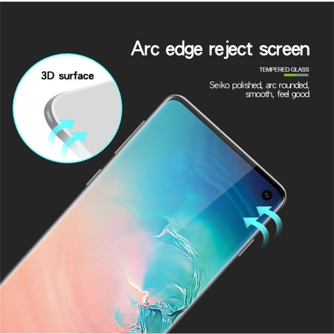 PINWUYO Pellicola in vetro temperato a schermo intero curvato a caldo 3D 9H per Galaxy S10, Galaxy S10