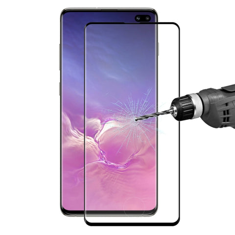 ENKAY Hat-Prince 0,26mm 9H Superficie curva 3D Copertura a schermo intero Pellicola a colori temperata piegatura a caldo per Galaxy S10+