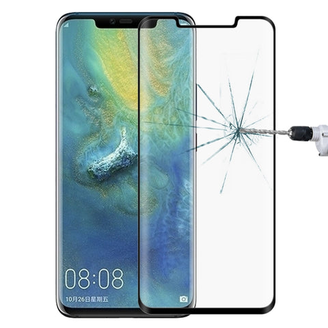Pellicola in vetro temperato a schermo intero con bordo curvo 3D da 0,3 mm 9H per durezza superficiale per Huawei Mate 20 Pro, For Huawei Mate 20 Pro (0.3mm)