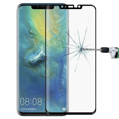 Pellicola in vetro temperato antipolvere a schermo intero con bordo curvo 3D da 0,3 mm 9H per Huawei Mate 20 Pro