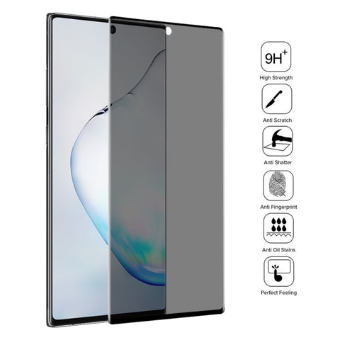 Pellicola in vetro temperato anti-spia a copertura totale UV per Galaxy Note 10, For Galaxy Note 10 (1 PC)