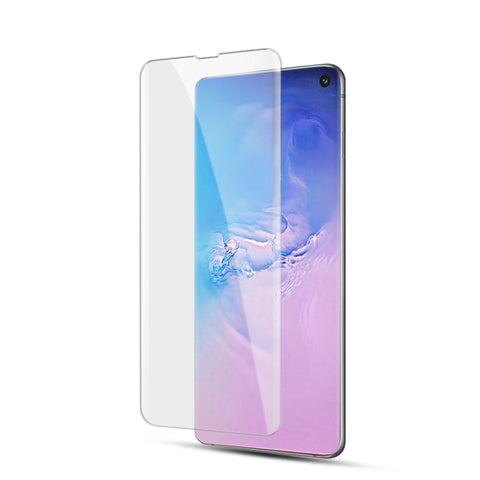 Vetro temperato con colla completa curva a liquido UV per Galaxy S10, supporta lo sblocco delle impronte digitali, For Galaxy S10(1 PC)(Full Glue)