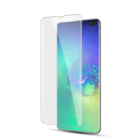 Vetro temperato con colla completa curva a liquido UV per Galaxy S10 Plus, supporta lo sblocco delle impronte digitali, For Galaxy S10 Plus(1 PC)