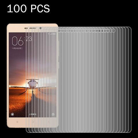 100 PZ pour Xiaomi Redmi 3 &amp; 3S 0,26mm 9H Durezza superficielle 2.5D Pellicola per schermo in vetro temperato antideflagrante, For Xiaomi Redmi 3 &amp; 3S(100pcs)