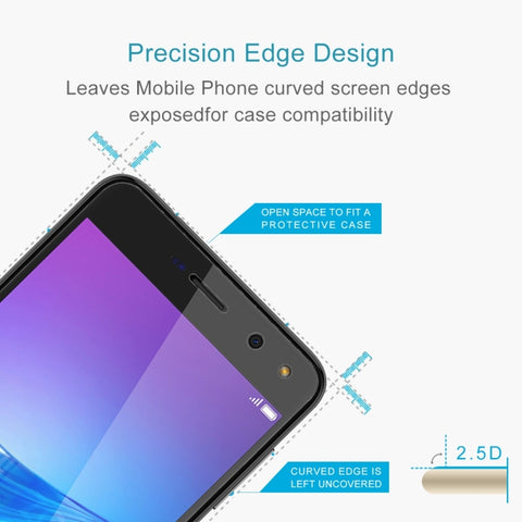 50 pièces pour Huawei Y6 (2017) 0,26 mm 9H Durezza superficielle 2.5D Pellicola en verre trempé antidéflagrante pour écran non intérieur, sans connexion au détail, pour Y6 (2017)