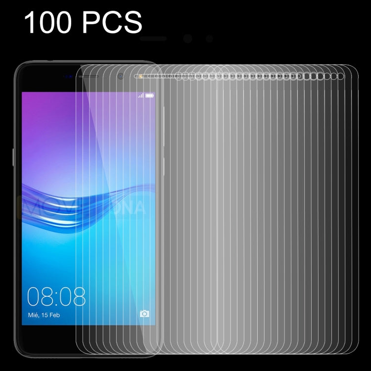 100 PCS Tempered Glass for Huawei Y6 (2017) - 9H Hardness
