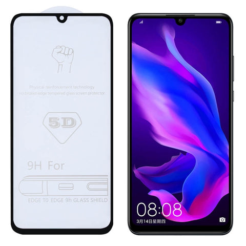 Pellicola in vetro temperato a schermo intero con colla completa 9H 5D per Huawei P30 Lite / Nova 4e, For Huawei P30 Lite