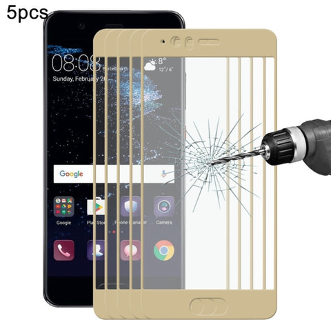 5 Pezzi ENKAY Hat-Prince Pellicola in Vetro Temperato Curvo 2.5D per Huawei P10, 0,26mm 9H Durezza, Protezione Schermo Completa