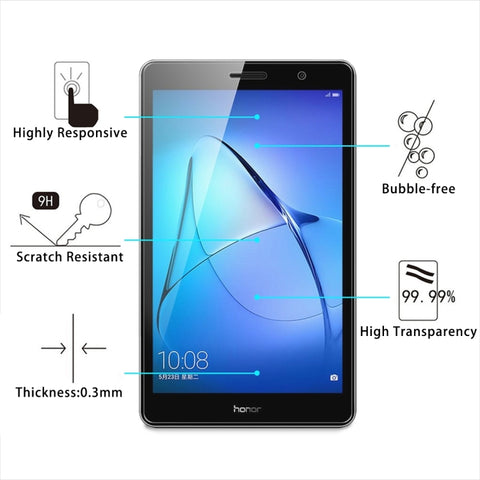 Per HUAWEI MediaPad T3 8.0 pollici 0.3mm 9H Durezza superficiale Proteggi schermo in vetro temperato a schermo intero, For T3 8.0