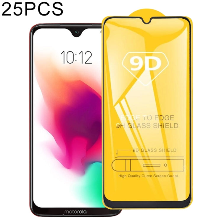 25 PCS For Motorola Moto G7 Plus 9D Full Glue Full Screen Tempered Glass Film, For Motorola Moto G7 Plus (25 PCS)