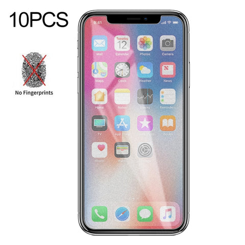 Per iPhone X / XS / iPhone 11 Pro 10 pezzi di pellicola in vetro temperato satinato opaco non completamente opaco, Per iPhone X / XS / iPhone 11 Pro(10 PCS)