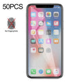 For iPhone X / XS / iPhone 11 Pro 50pcs Matte Frosted Tempered Glass Film, No Retail Package, For iPhone X / XS / iPhone 11 Pro(50 PCS)