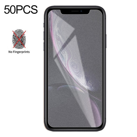 Per iPhone XR / iPhone 11 Pellicola in vetro temperato satinato opaco da 50 pezzi, senza confezione al dettaglio, Per iPhone XR / iPhone 11(50 PCS)
