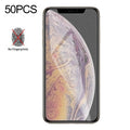For iPhone XS Max / iPhone 11 Pro Max 50pcs Matte Frosted Tempered Glass Film, No Retail Package, For iPhone XS Max / iPhone 11 Pro Max(50 PCS)