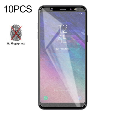Pellicola in vetro temperato satinato opaco non completo da 10 pezzi per Galaxy A6+ (2018), For Galaxy A6+ (2018)