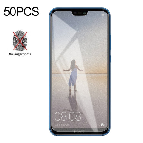 Pellicola in vetro temperato satinato opaco non completo da 50 pezzi per Huawei P20 Lite, senza confezione al dettaglio, For Huawei P20 Lite (50 PCS)
