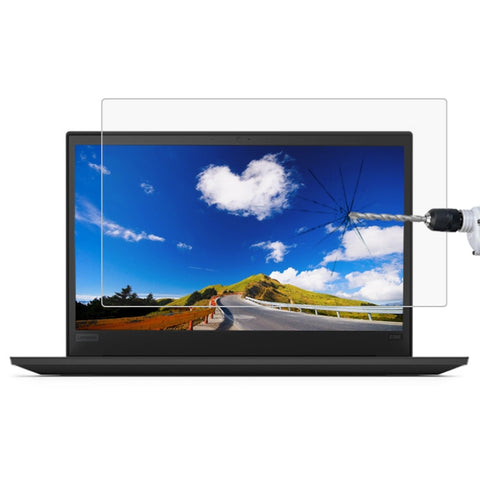 Pellicola in vetro temperato a schermo intero con durezza superficiale 9H per Lenovo ThinkPad E585 15,6 pollici, Lenovo E585