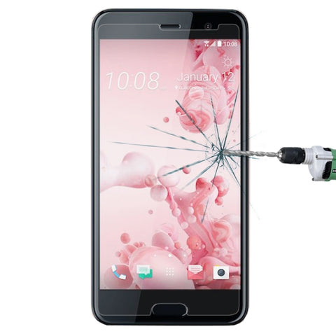 Per HTC U Ultra 0,26 mm 9H Durezza superficiale Pellicola per schermo in vetro temperato a schermo intero antideflagrante, For U Ultra