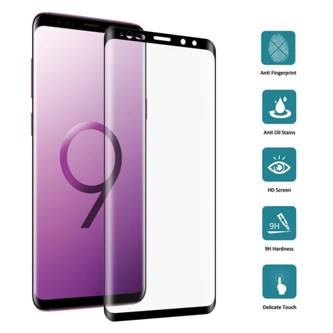Pellicola in vetro temperato a schermo intero con bordo curvo 3D da 0,3 mm 9H per Galaxy Note9, For Galaxy Note9（1 PC）
