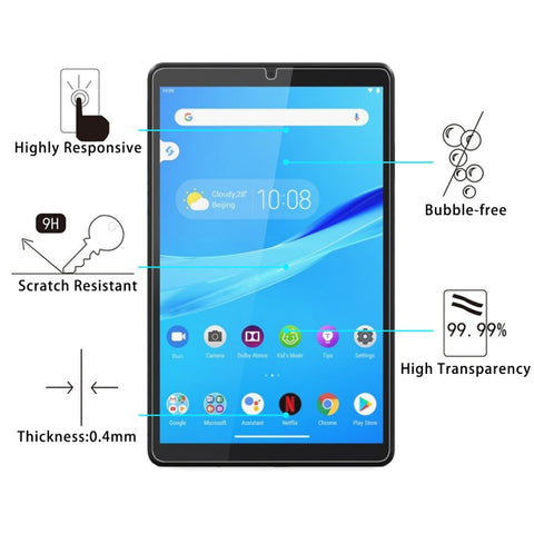 Per Lenovo Tab M8 9H Pellicola in vetro temperato antideflagrante da 0,4 mm, For Lenovo M8