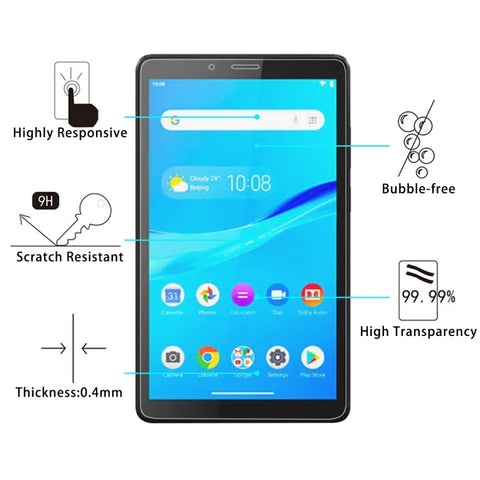 Per Lenovo Tab M7 9H Pellicola in vetro temperato antideflagrante da 0,4 mm, Per Lenovo M7