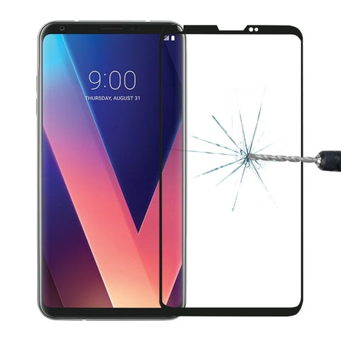 Pour LG V30 0,26 mm 9H Durezza superficielle Proteggi schermo in vetro temperato curvo a schermo intero 3D, Pour LG V30, Pour V30