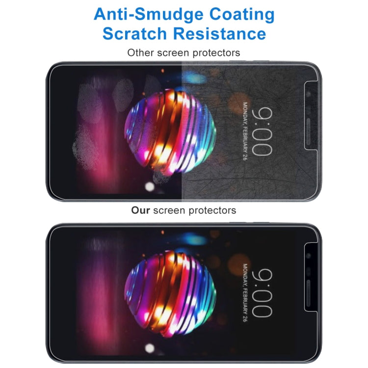 Pellicola in vetro temperato da 0,26 mm 9H 2,5D per LG K10 (2018), For LG K10 (2018)