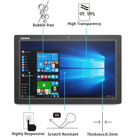 Per Lenovo Miix 5 Proteggi schermo in vetro temperato con durezza superficiale 0,3 mm 9H, For Miix 5