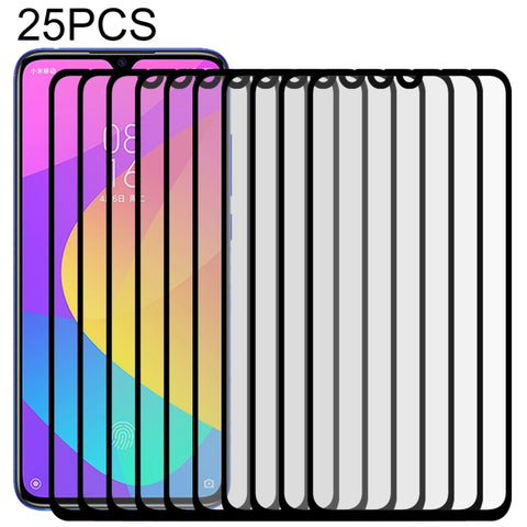 Pellicola in vetro temperato a schermo intero da 25 pezzi 9H per Xiaomi Mi CC9, For Xiaomi Mi CC9 (25 PCS)