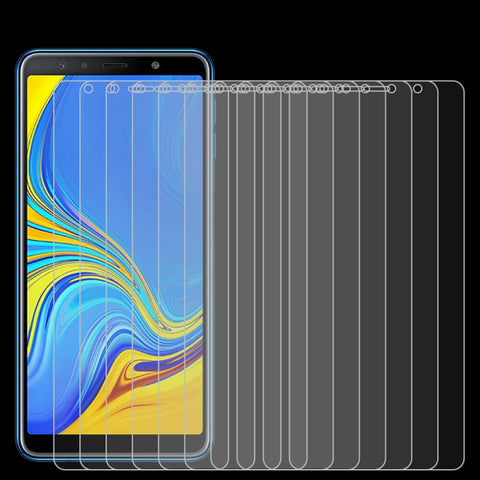 Pellicola in vetro temperato da 50 pezzi 0,26 mm 9H 2,5D per Galaxy A7 (2018), senza confezione al dettaglio, Per Galaxy A7 (2018)