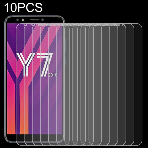 Pellicola in vetro temperato 9H 2.5D da 10 pezzi 0,26mm per Huawei Y7 2018, For Y7 2018
