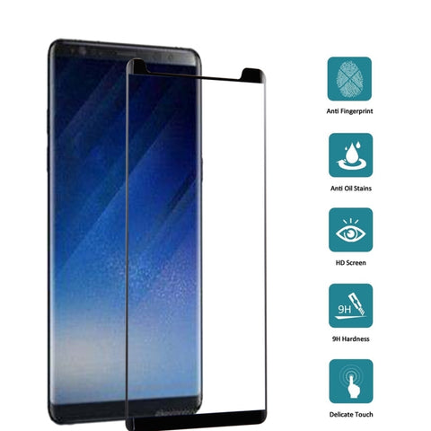 25 pezzi di colla completa serigrafia curva 3D protezione schermo in vetro temperato a schermo non intero con completamente adesivo per Galaxy Note 8, For Galaxy Note 8, Fully Adhesive