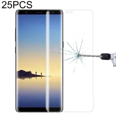 25 pezzi per Galaxy Note 8 0,3 mm 9H Durezza superficiale Proteggi schermo in vetro temperato per serigrafia curvo 3D a schermo intero, For Galaxy Note 8 (25 PCS), For Galaxy Note 8, For Galaxy Note 8, Silk-screen