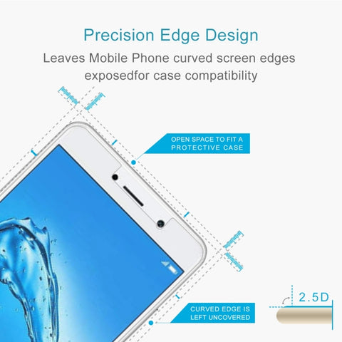 Per Huawei Y7 0.3mm 9H Durezza superficiale 2.5D Pellicola per schermo in vetro temperato a schermo intero antideflagrante, For Y7 (1 PC)
