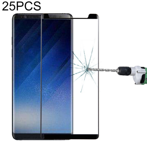 25 pezzi per Galaxy Note 8 0,3 mm 9H Durezza superficiale Serigrafia curva 3D Proteggi schermo in vetro temperato a schermo non intero, For Galaxy Note 8 - Novalix Store