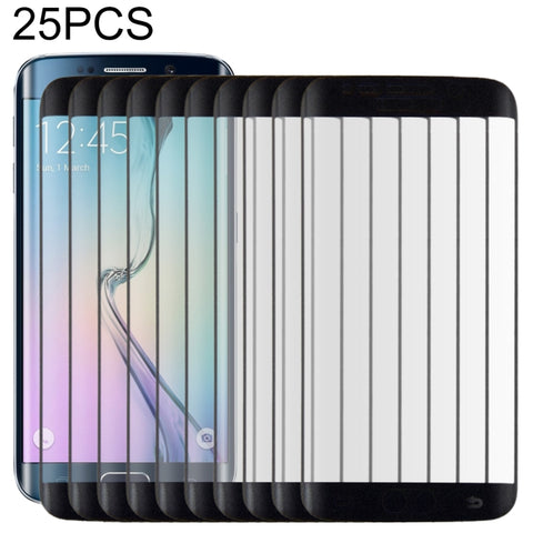 25 pezzi per Galaxy S6 Edge 0,2 mm 9H Durezza superficiale Superficie curva 3D Copertura a schermo intero Pellicola in vetro temperato a prova di esplosione