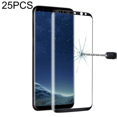 Proteggi schermo in vetro temperato a schermo intero da 25 pezzi per Galaxy S8 / G9500, For Galaxy S8 / G9500