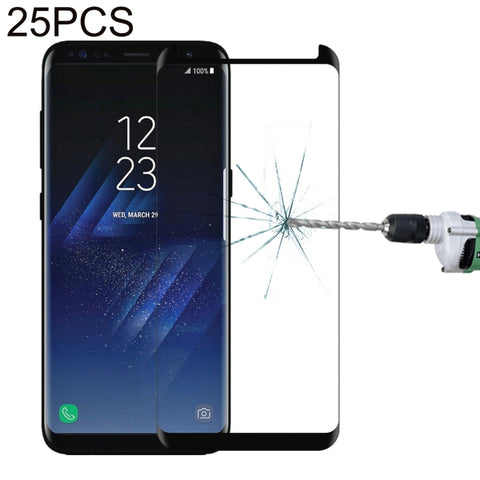 25 PZ Per Galaxy S8 Plus / G955 0,26mm 9H Durezza superficiale 3D Antideflagrante Non colla a bordo pieno Pellicola in vetro temperato con custodia curva, For Galaxy S8 Plus / G955, For Galaxy S8 Plus
