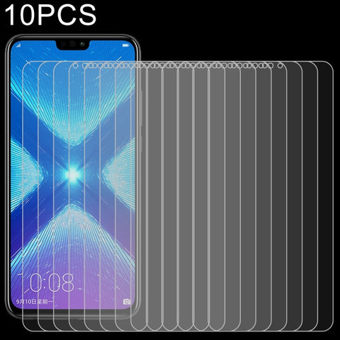Pellicola in vetro temperato antideflagrante 9H 2.5D da 10 pezzi 0,26mm per Huawei Honor 8X, Huawei Honor 8X