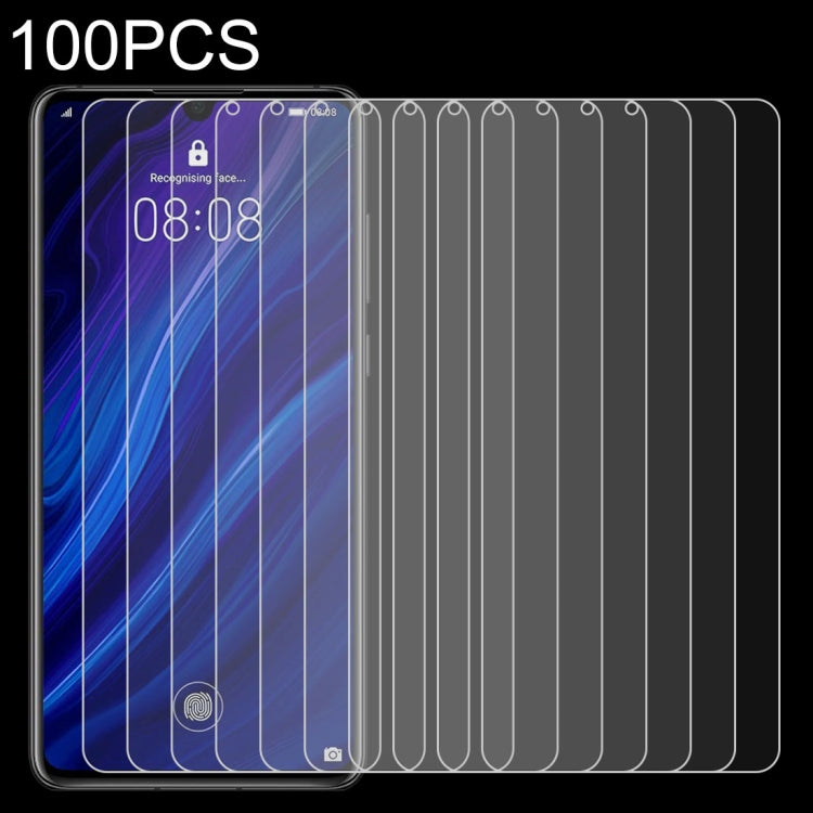 100 PCS 0.26mm 9H Tempered Glass for Huawei P30