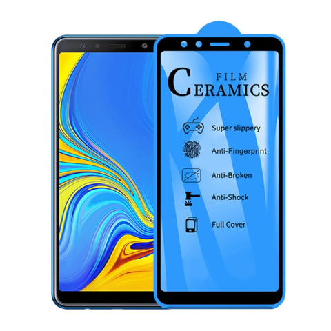 25 pellicole ceramiche a copertura totale con colla completa 2.5D per Galaxy A7 (2018), For Galaxy A7 (2018) (25 PCS)