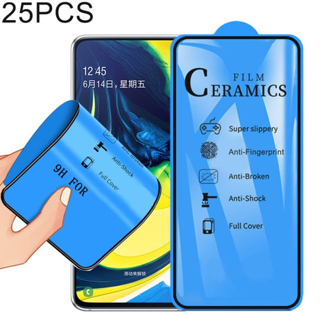 25 pellicole ceramiche con colla completa 2.5D a copertura totale per Samsung Galaxy A80 / A90 / X652, For Samsung Galaxy A80 / A90 / X652 (25 PCS)
