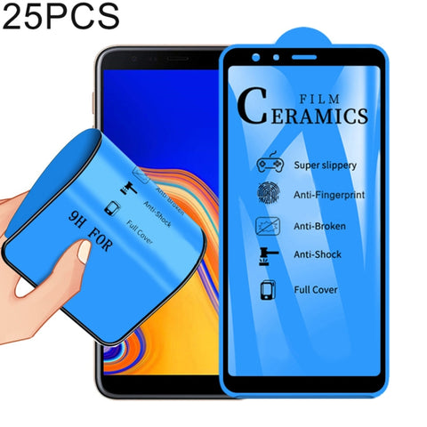 25 pellicole ceramiche a copertura totale con colla completa 2.5D per Galaxy J4 Plus / J6 Plus, For Galaxy J4 Plus / J6 Plus (25 PCS)
