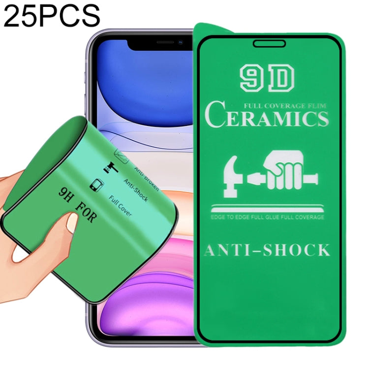 25PCS 2.5D Full Glue Ceramics Film for iPhone 11/XR