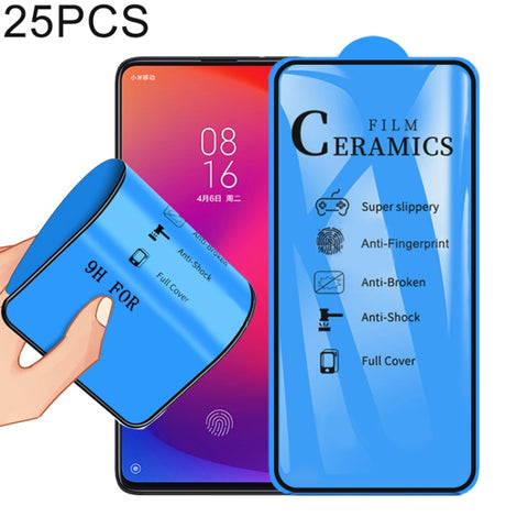 25 pellicole ceramiche a copertura totale con colla 2.5D per Xiaomi Redmi K20 / K20 Pro / K20 Pro Premium, For Xiaomi Redmi K20 / K20 Pro (25 PCS)