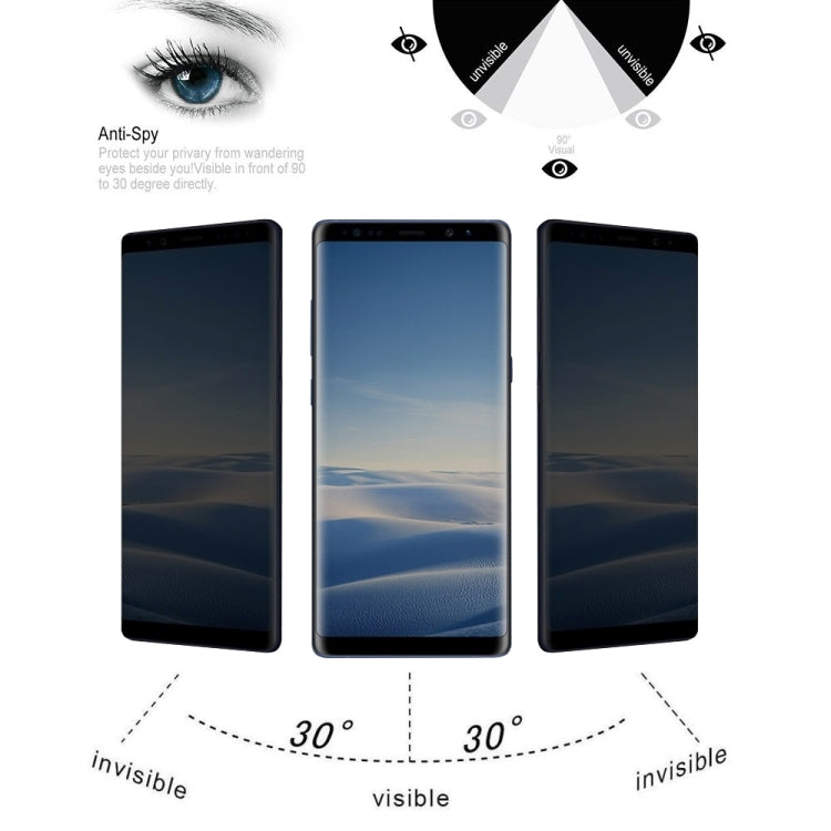 UV Anti-Spy Tempered Glass Film for Galaxy Note 8