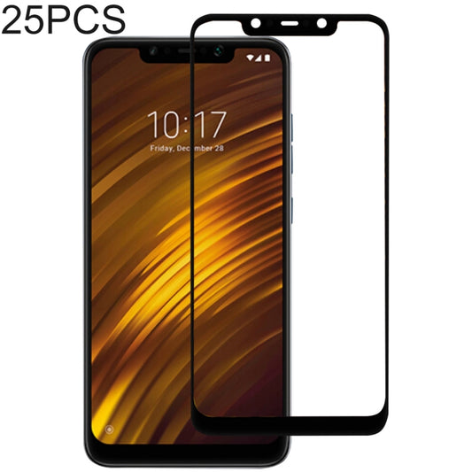 Pellicola salvaschermo in vetro temperato con colla completa da 25 pezzi per Xiaomi Pocophone F1, For Xiaomi Pocophone F1