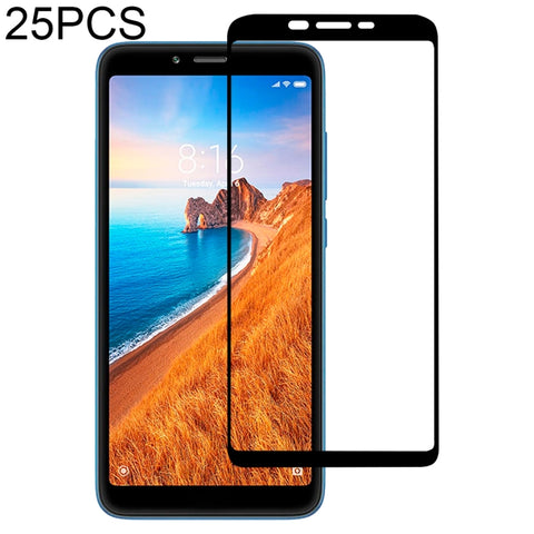 Pellicola proteggi schermo in vetro temperato con colla completa da 25 pezzi per Xiaomi Redmi 7A, For Xiaomi Redmi 7A