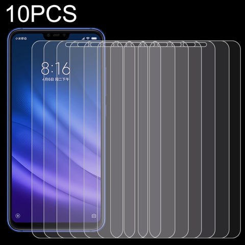 10 pellicole in vetro temperato 0,26 mm 9H con durezza superficiale 2,5D per Xiaomi Mi 8 Lite, For Mi 8 Lite