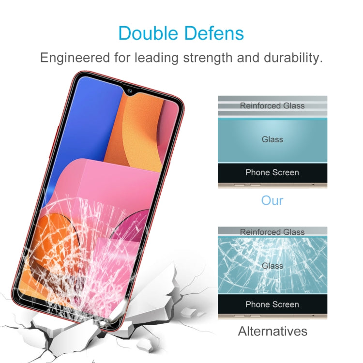 50 PCS 0.26mm 9H Tempered Glass for Galaxy A20s